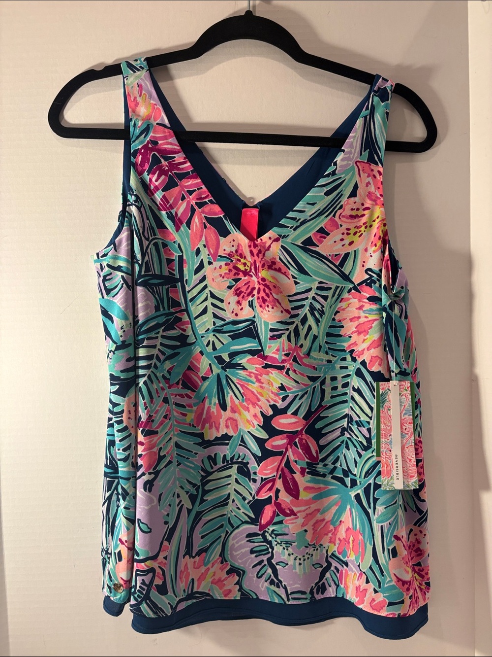 Lily Pulitzer Dressy tank Reversible Pink & Teal S